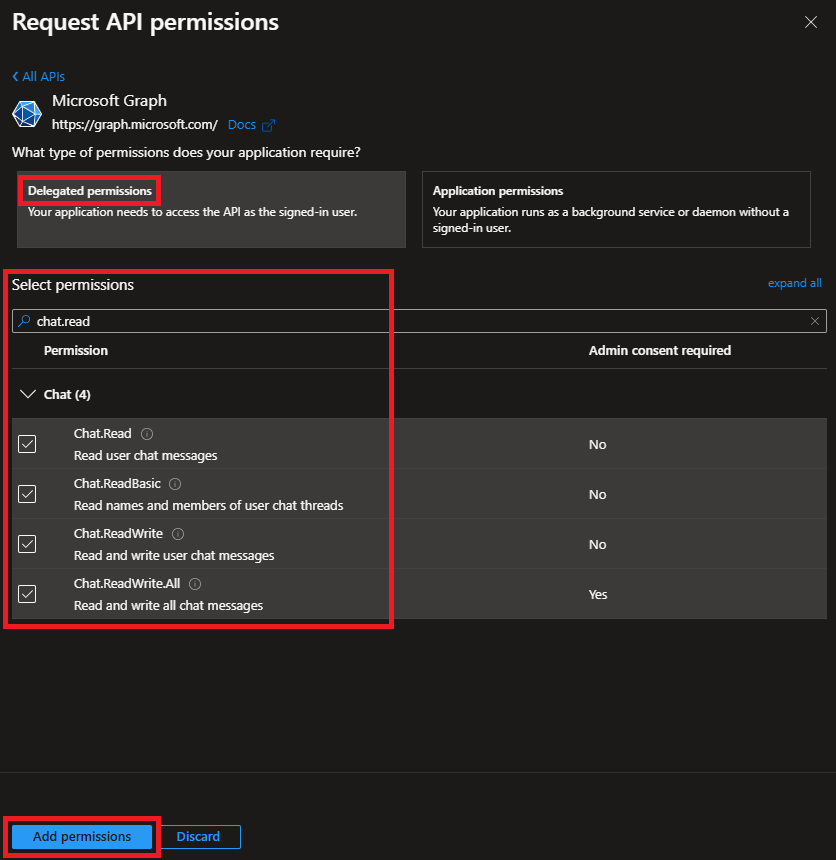 Adding Permissions