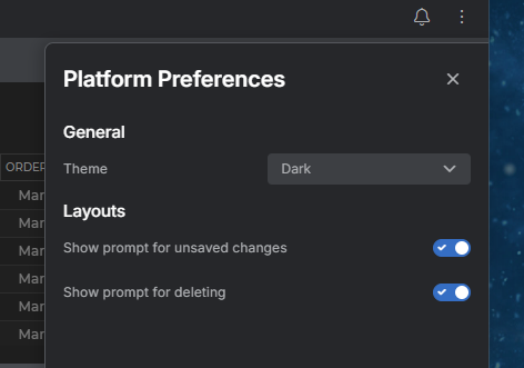 Platform Preferences
