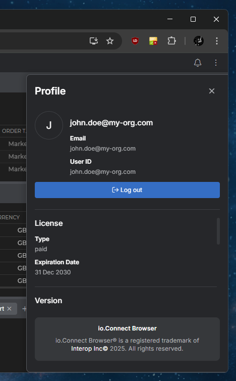 Profile Panel