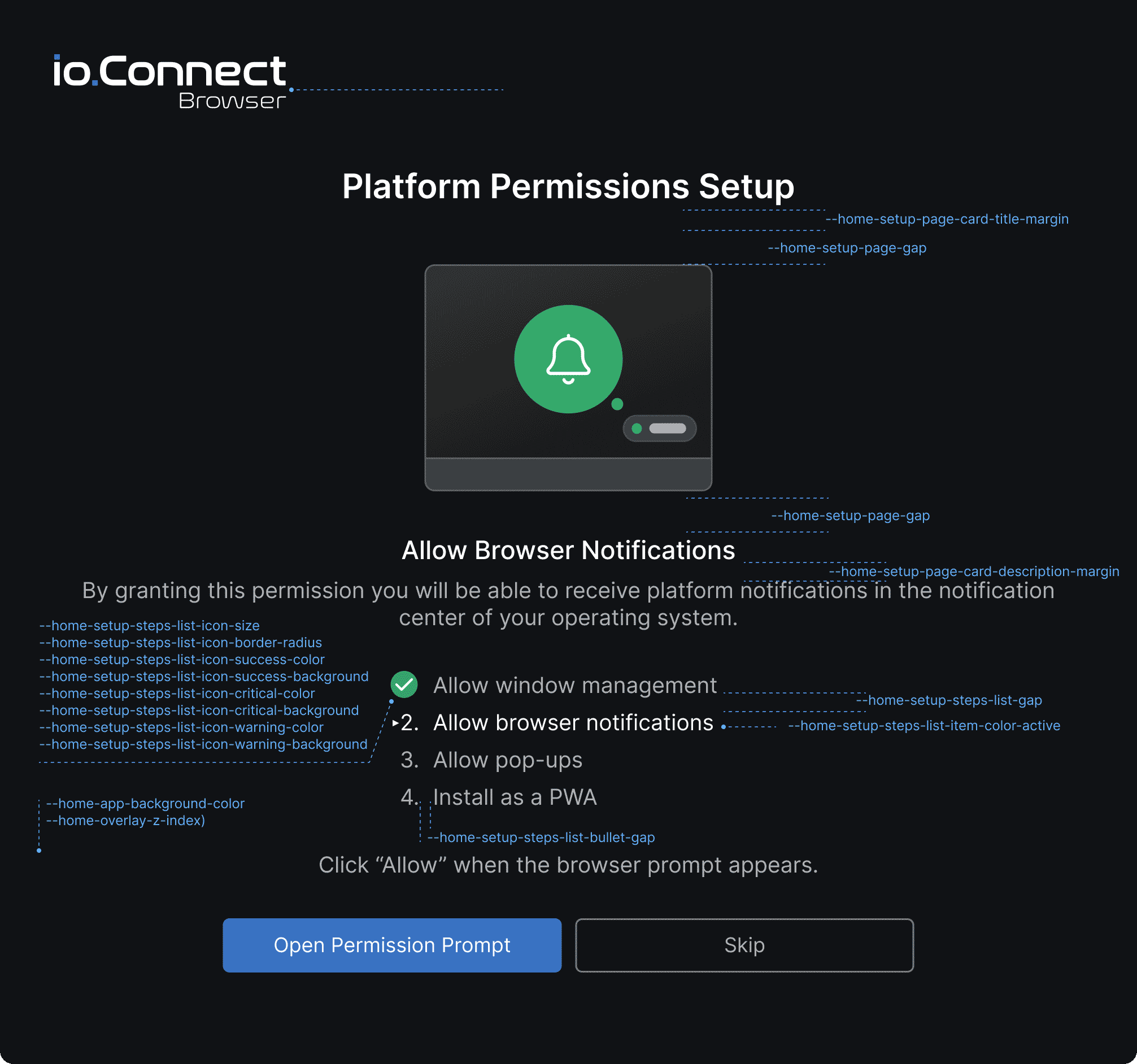 Home App Setup Flow