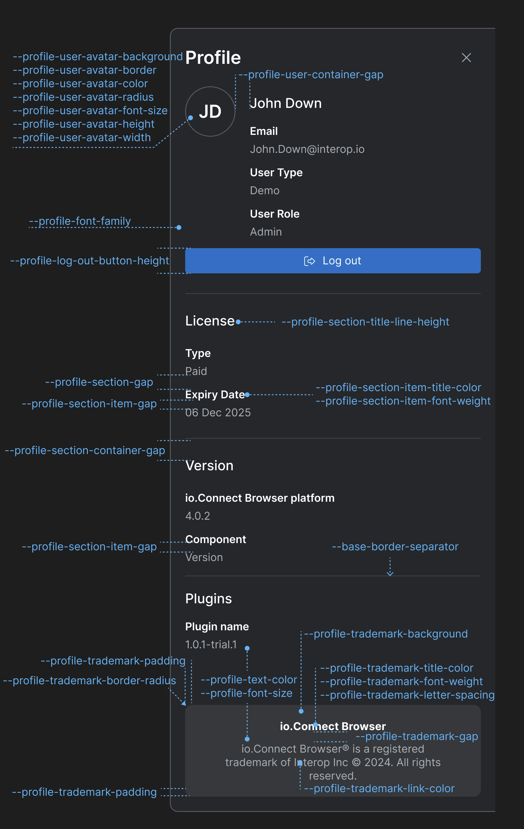 Profile Panel