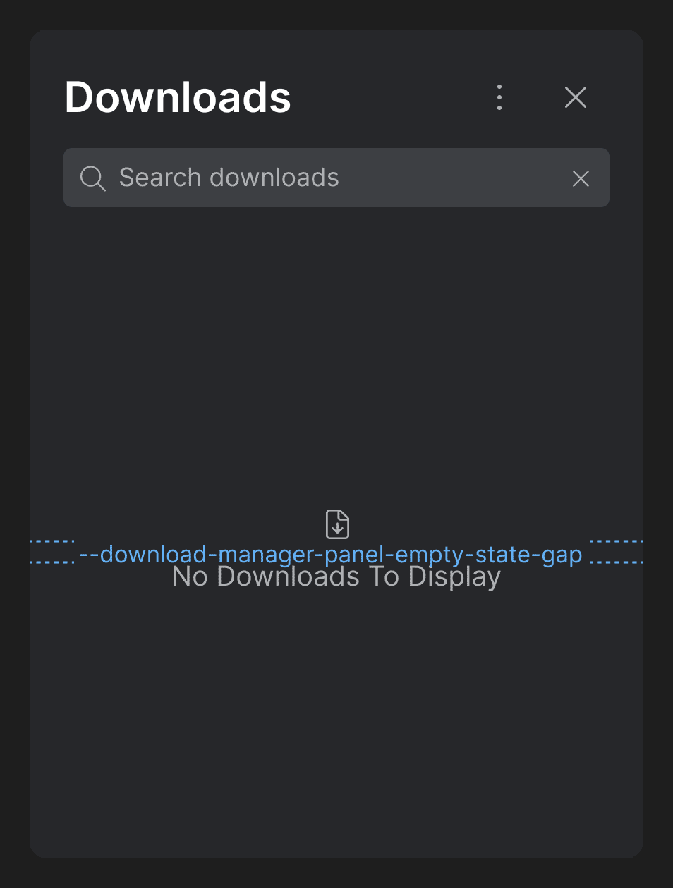 Download Manager Empty State