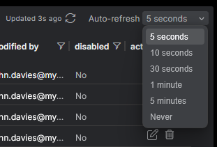 Layouts List Refresh