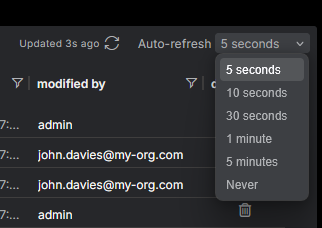 Layouts List Refresh