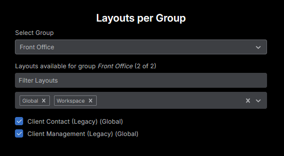 Per Group Layouts
